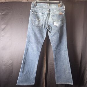 7 For All Mankind Bootcut Jeans Womens 25 Distressed 90s Vintage Essential Denim